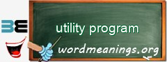 WordMeaning blackboard for utility program